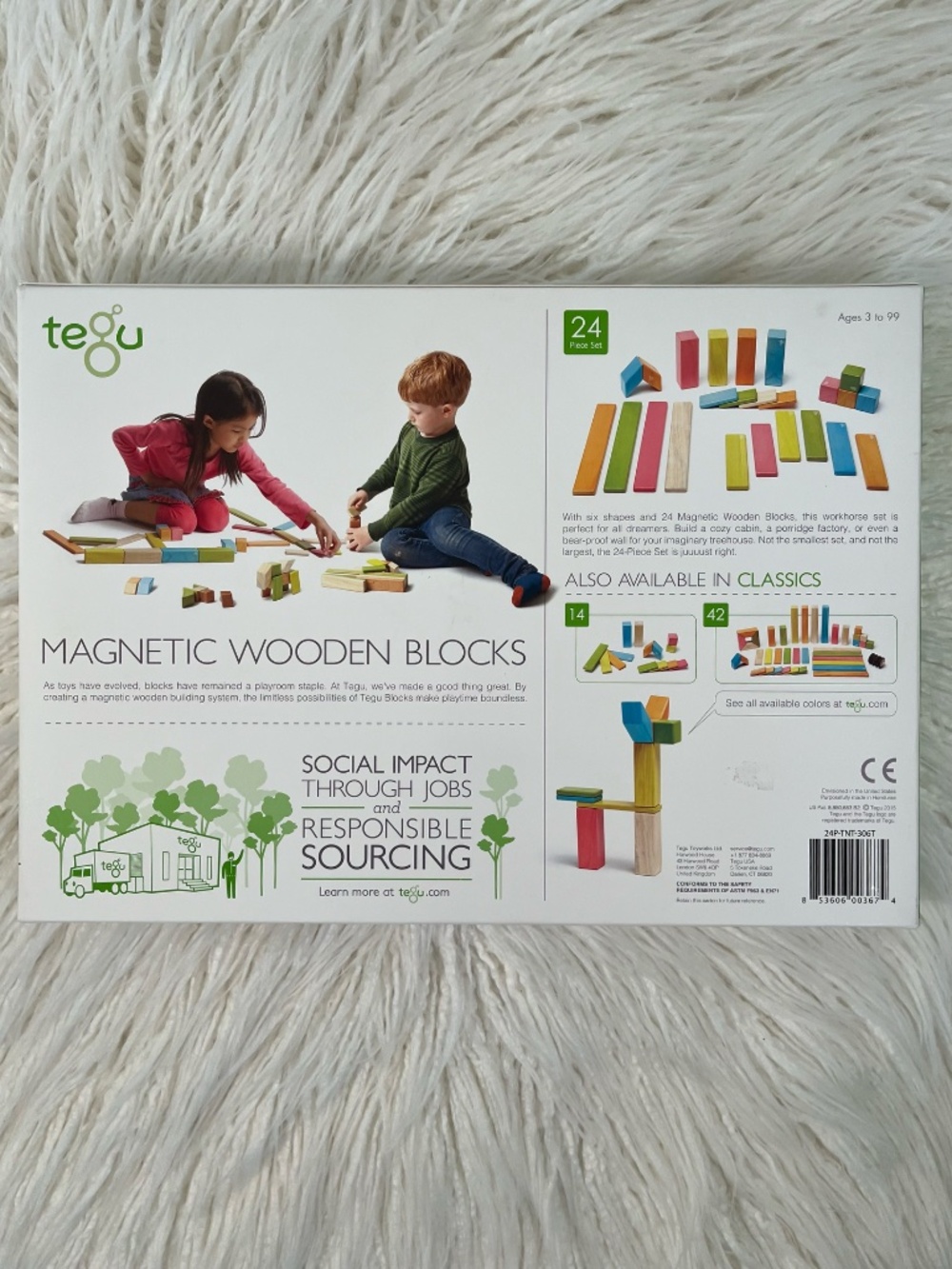 Tegu "Magnetic Wooden Blocks 24-piece set" NWT - Picture 3 of 14